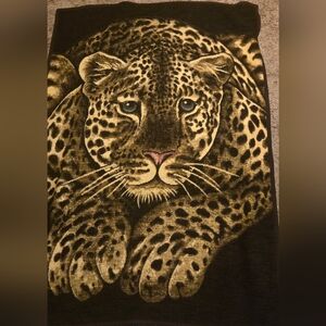 VTG Biederlack of America Leopard Cheetah Jaguar Throw Blanket 74”x52” USA Made